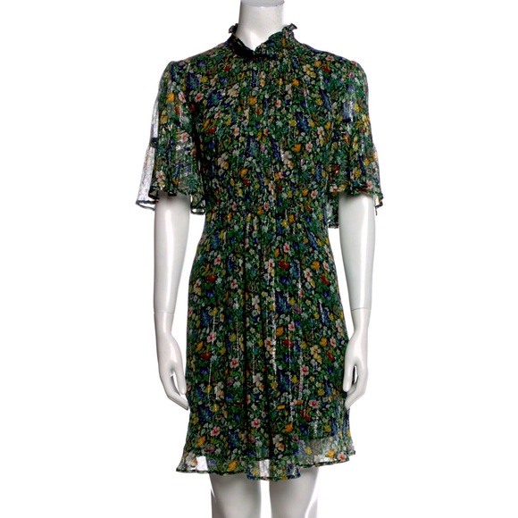 RANNA GILL CINCHED FLORAL DRESS - Picture 1 of 4